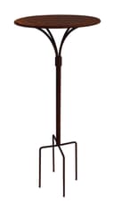 Hirsch Terracotta Gartenstecktisch rund Metall Edelrost Bild 2