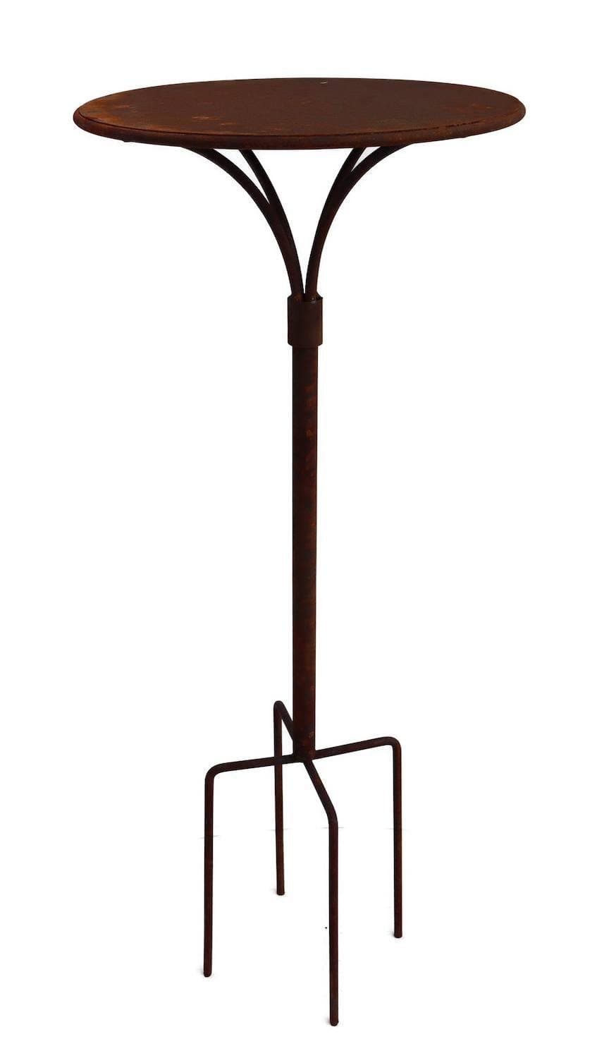 Hirsch Terracotta Gartenstecktisch rund Metall Edelrost - Bild 2