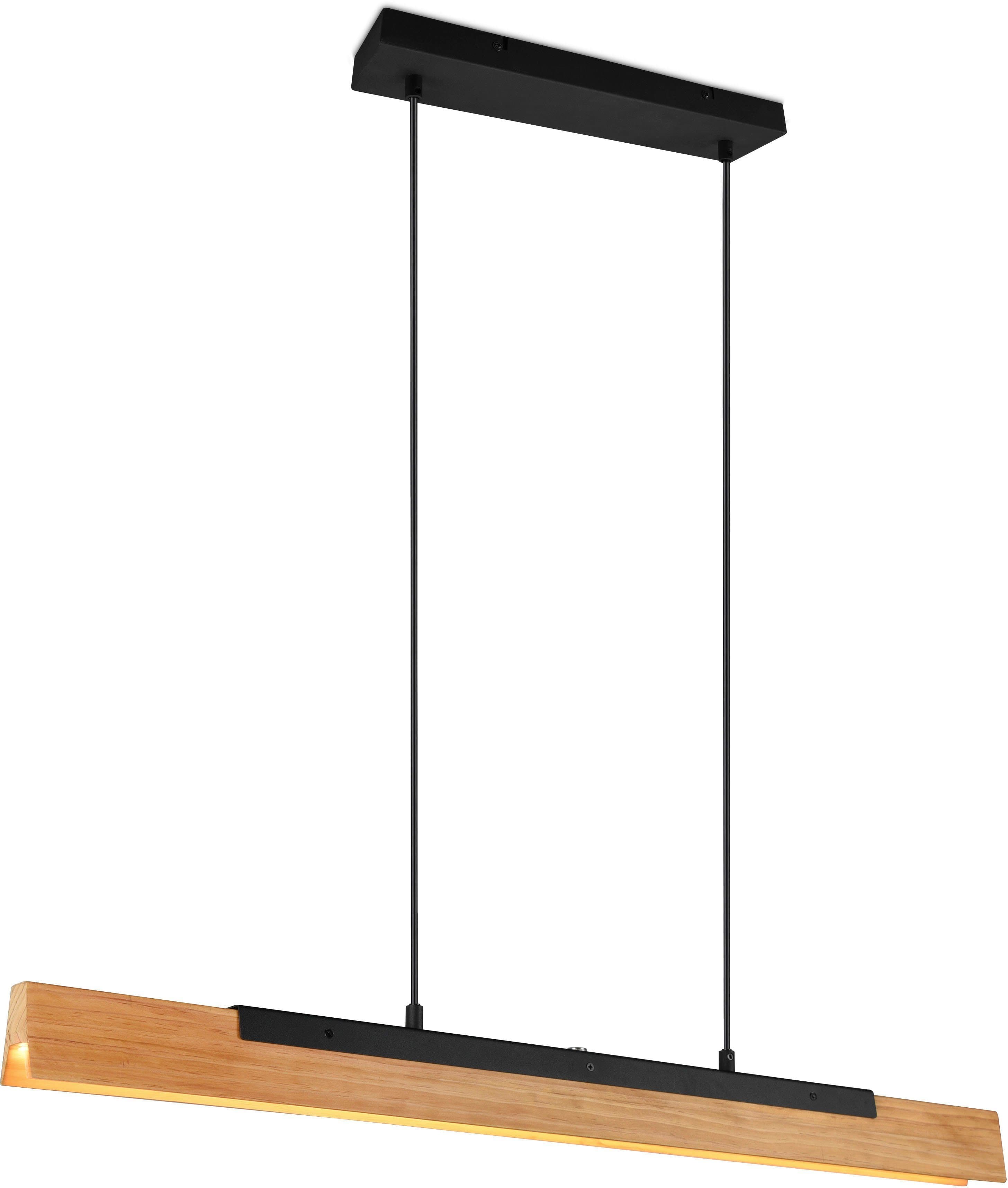 TRIO Leuchten LED Pendelleuchte Kerala, Dimmfunktion, Warmweiß, Holz + Metall - Bild 2