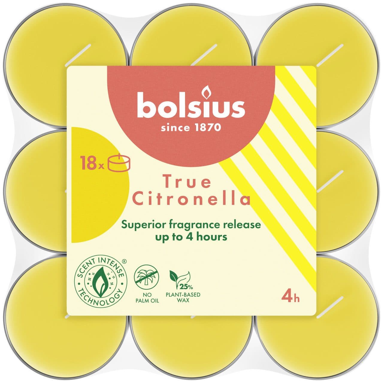 Bolsius Teelichte Citronella 18er Pack Gelb - Bild 2