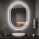 Dripex Badspiegel LED Oval Spiegel, Beschlagfrei, 3 Lichtfarben, Dimmbar Bild 2