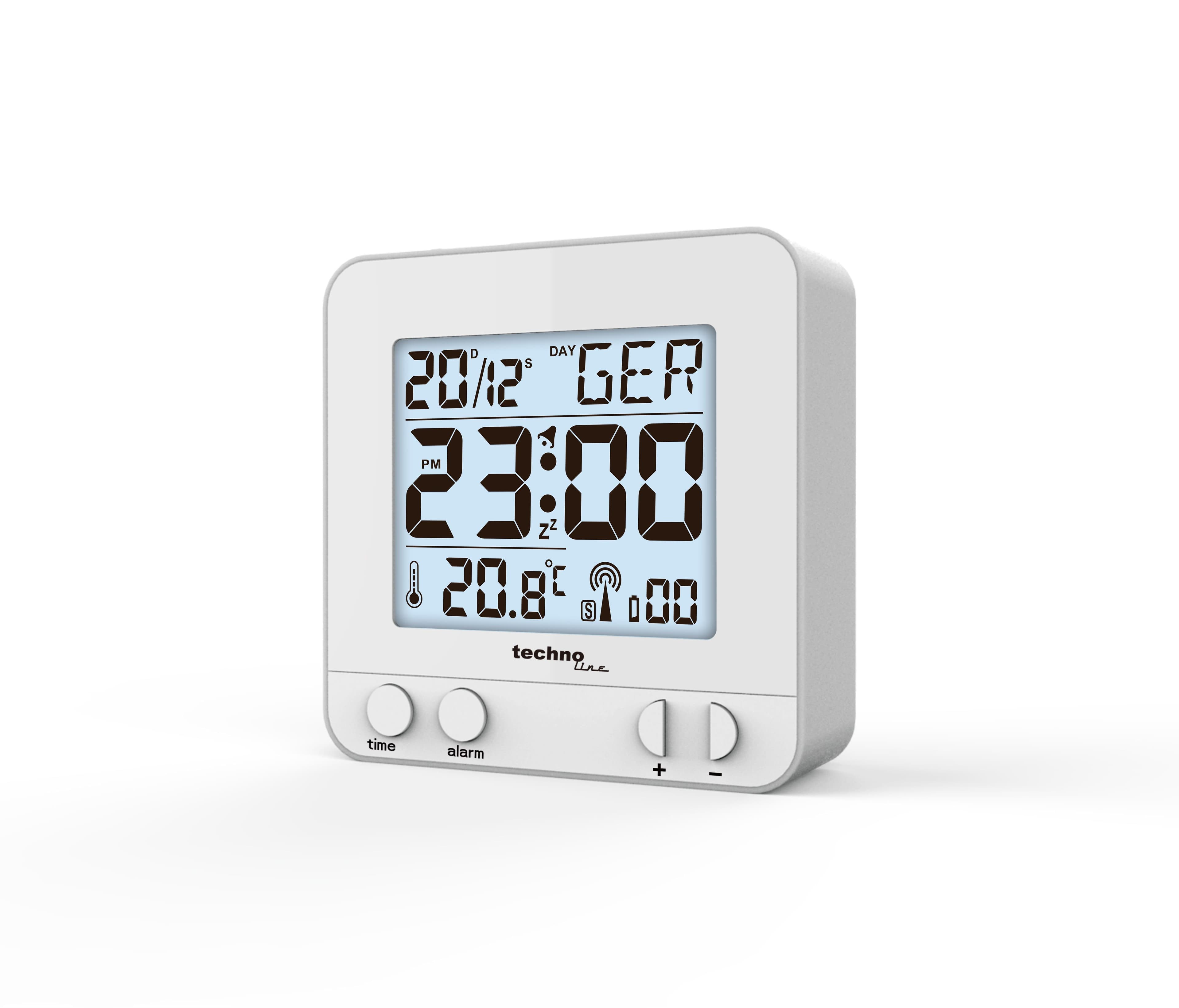 technoline Funkwecker WT 235 mit Temperaturanzeige silber - Bild 2