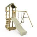FATMOOSE Spielturm KiwiKey Kick XXL mit Doppelschaukel und Sandkasten Bild 2