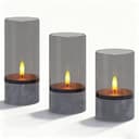 kisidus LED-Kerze Flammenlose LED Kerzen 3D-Docht 3-tlg. Ø 7.5cm x 12.5cm/15cm/17.5cm Bild 2