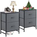 IDEASY Schubkastenkommode 2er-Set Stoffschubladen Grau Bild 2