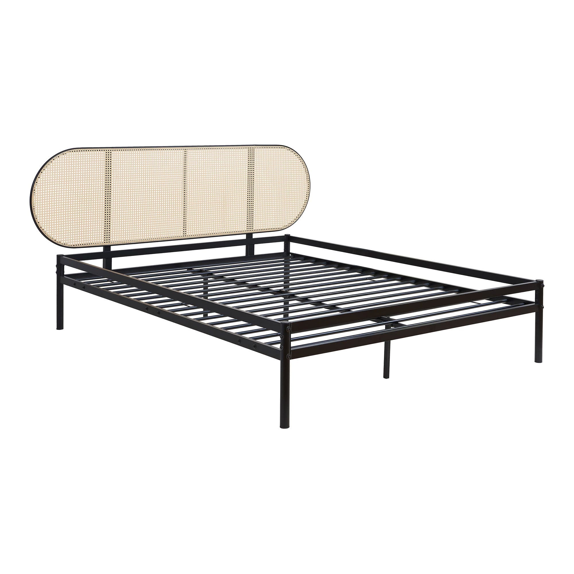 en.casa Metallbett Linköping Ovales Kopfteil Schwarz - Bild 2