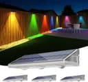 Xruiy LED Außen-Wandleuchte Solar 4er Set RGB Warmweiß IP67 Bild 2