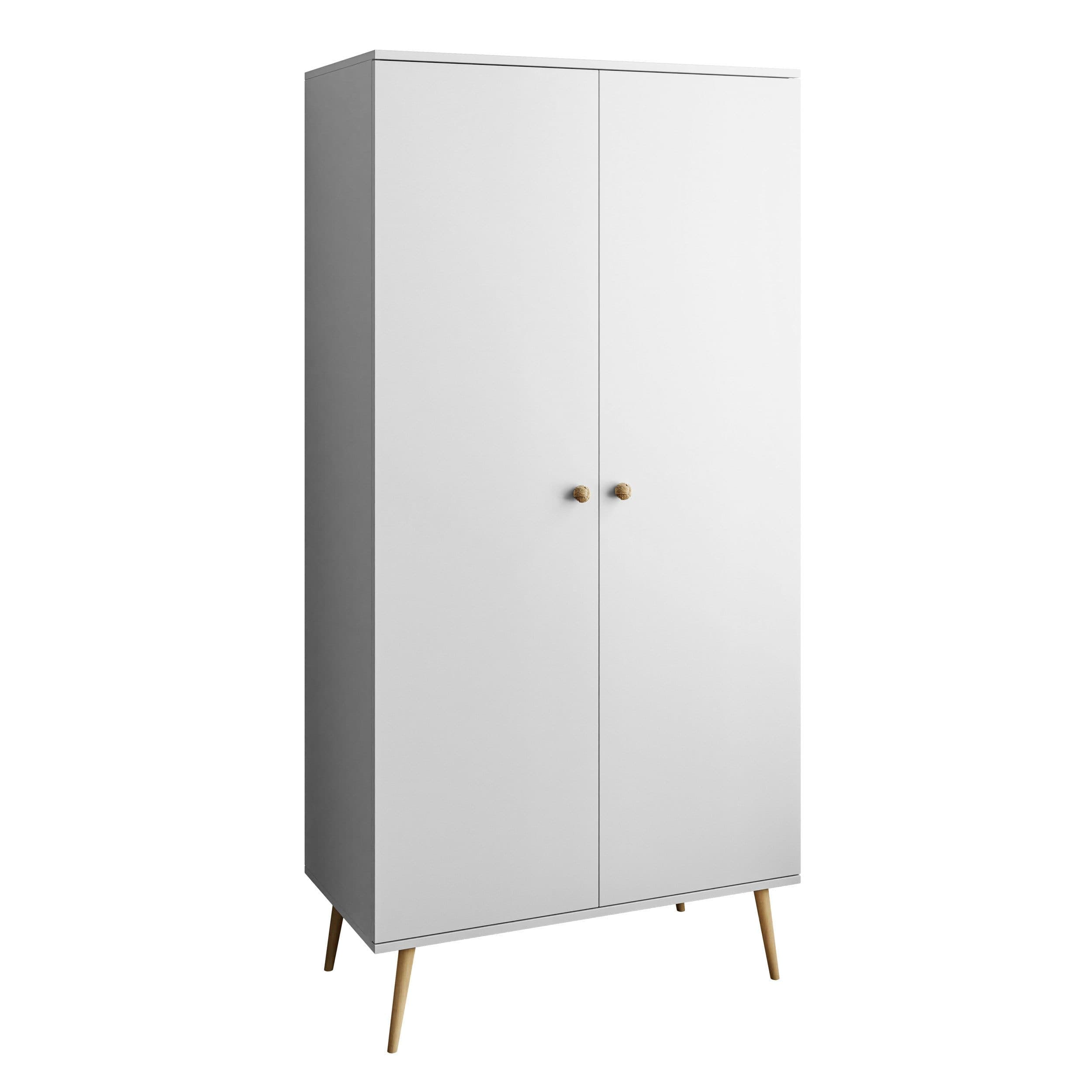 Lookway Kleiderschrank HARMONY Zweitürig Weiß Skandinavisch - Bild 2