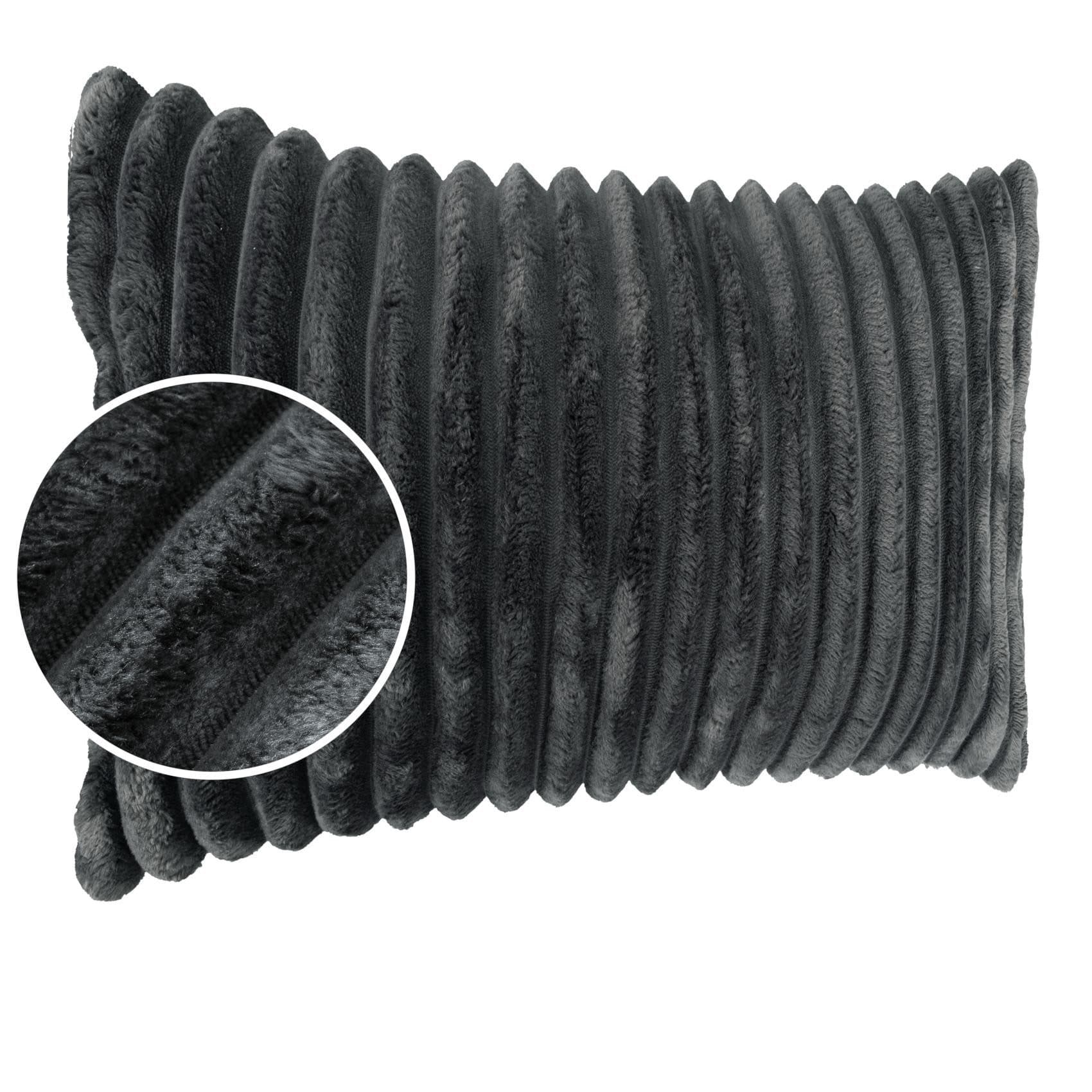 Kisska Dekokissen LILLI BIG CORD Velour Grau 50x30cm - Bild 2