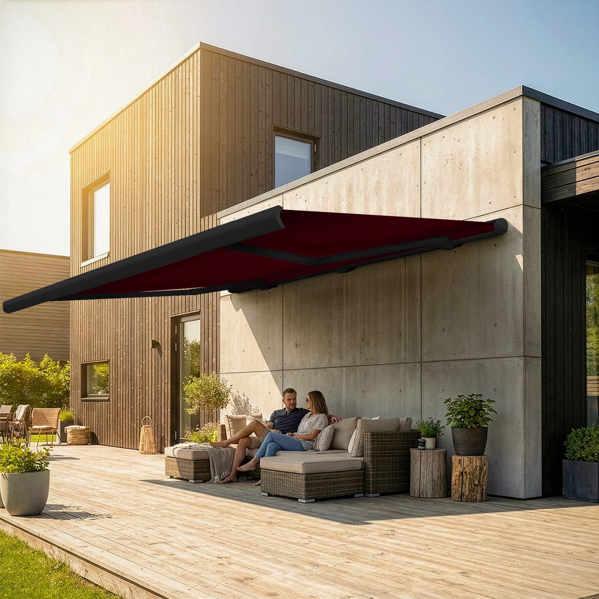 Eclipse Elektrische Vollkassettenmarkise Anthrazit mit Dooya-Motor - Bild 2