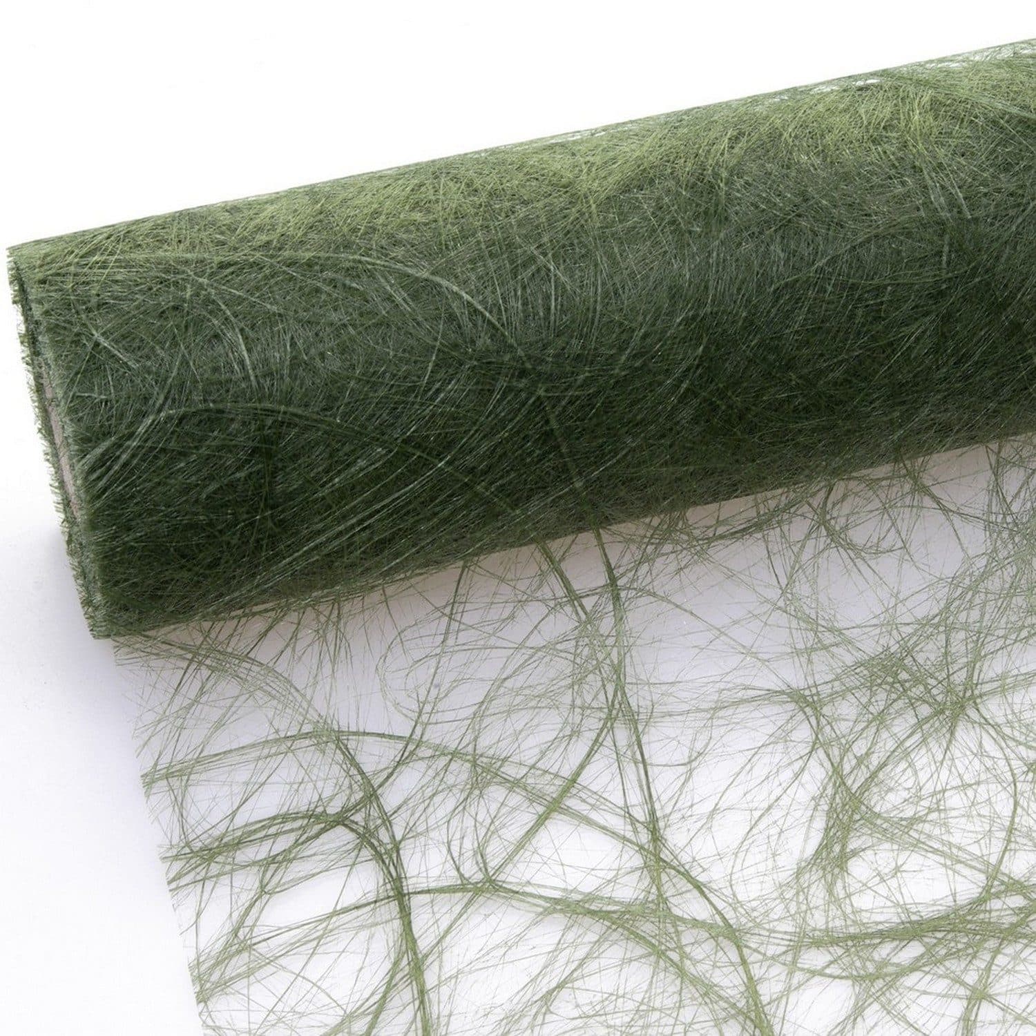 Deko AS Tischläufer Sizoweb Olive-Moosgrün 30cm x 5m Rolle