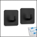 LIVINA HOME Handtuchhaken selbstklebend Edelstahl Schwarz/Silber (2-Stück) Bild 2