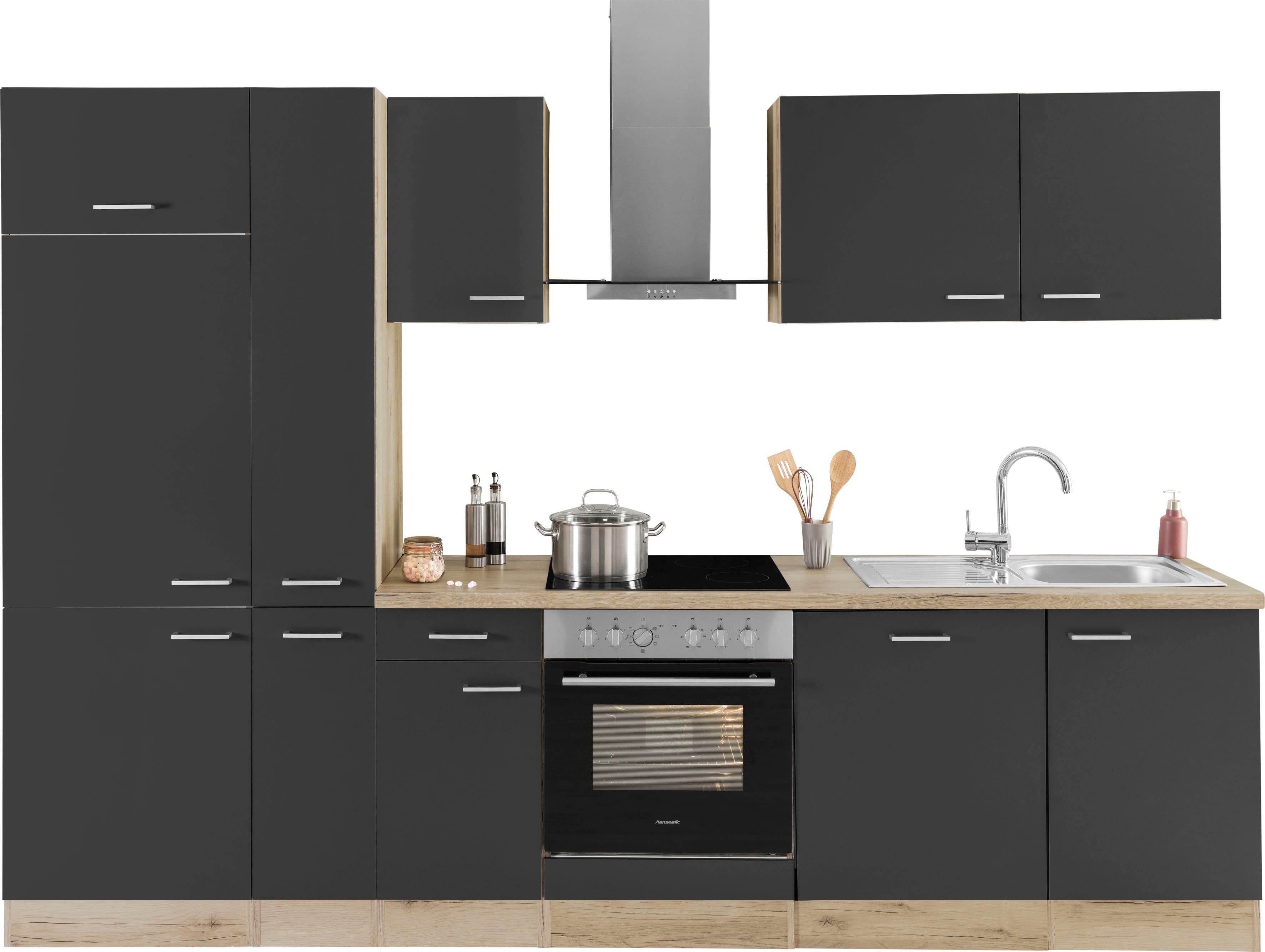 OPTIFIT Küchenzeile Iver 300cm mit Hanseatic Geräten und Kühlschrank - Bild 2