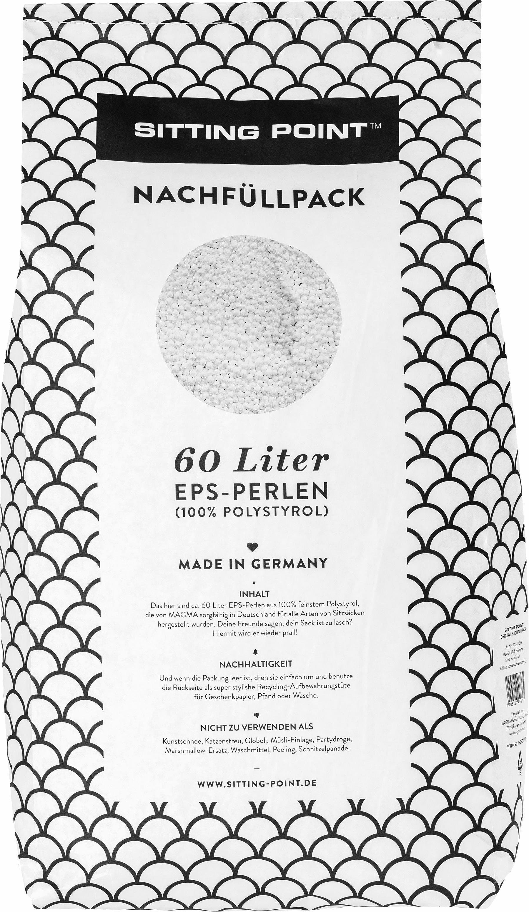 SITTING POINT EPS-Perlen Nachfüllpack Schwarz-Weiß 60 Liter - Bild 2