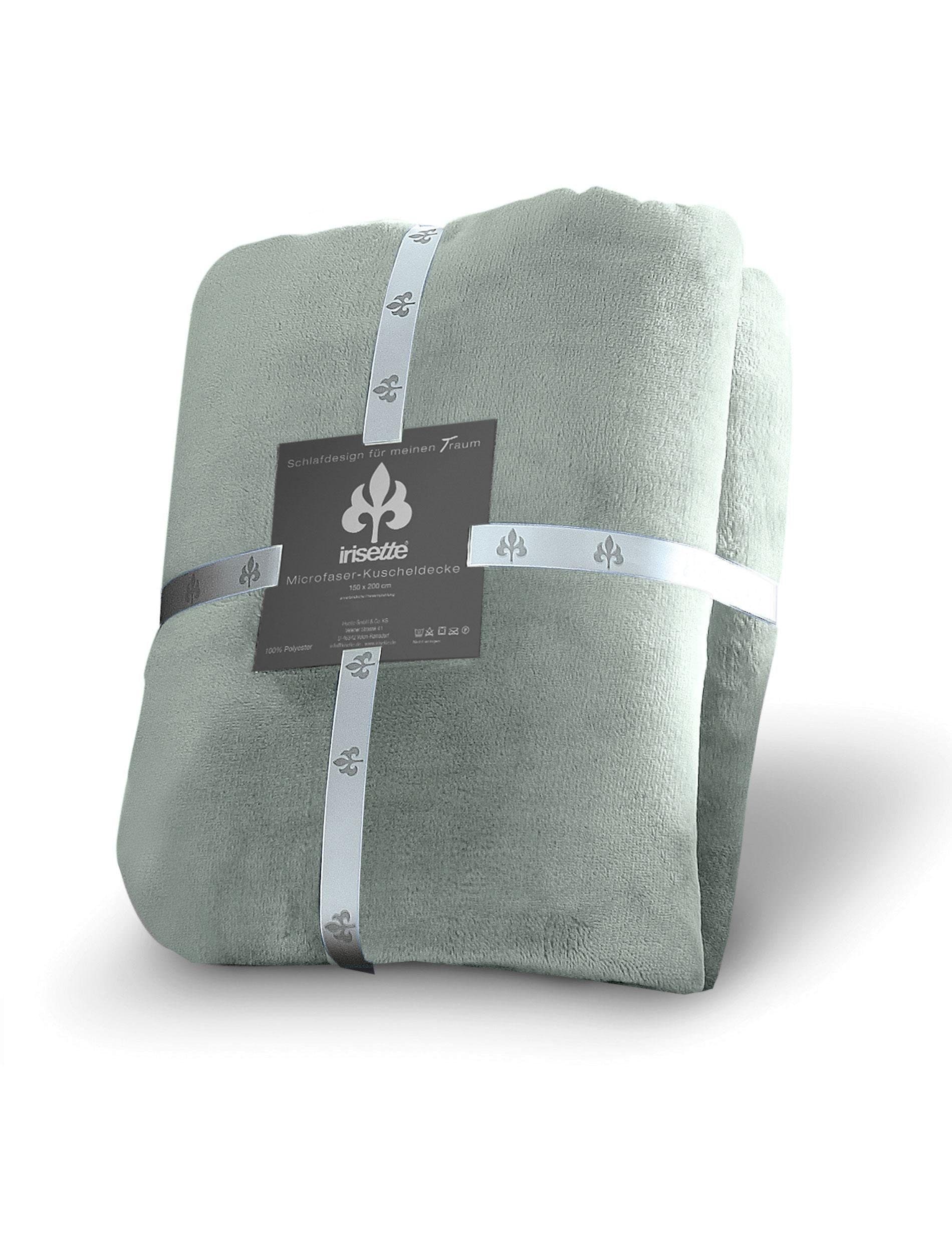 Irisette Kuscheldecke Relax Salbeigrün Microfaser Oeko-Tex - Bild 2