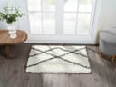 My Flair Hochflor-Teppich My Shaggy Raute Beige Grau Scandi Design Bild 2