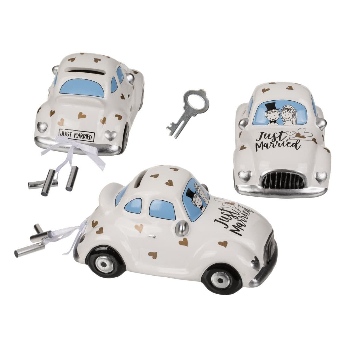 Out of the Blue Spardose Hochzeitsauto 16x8,5cm