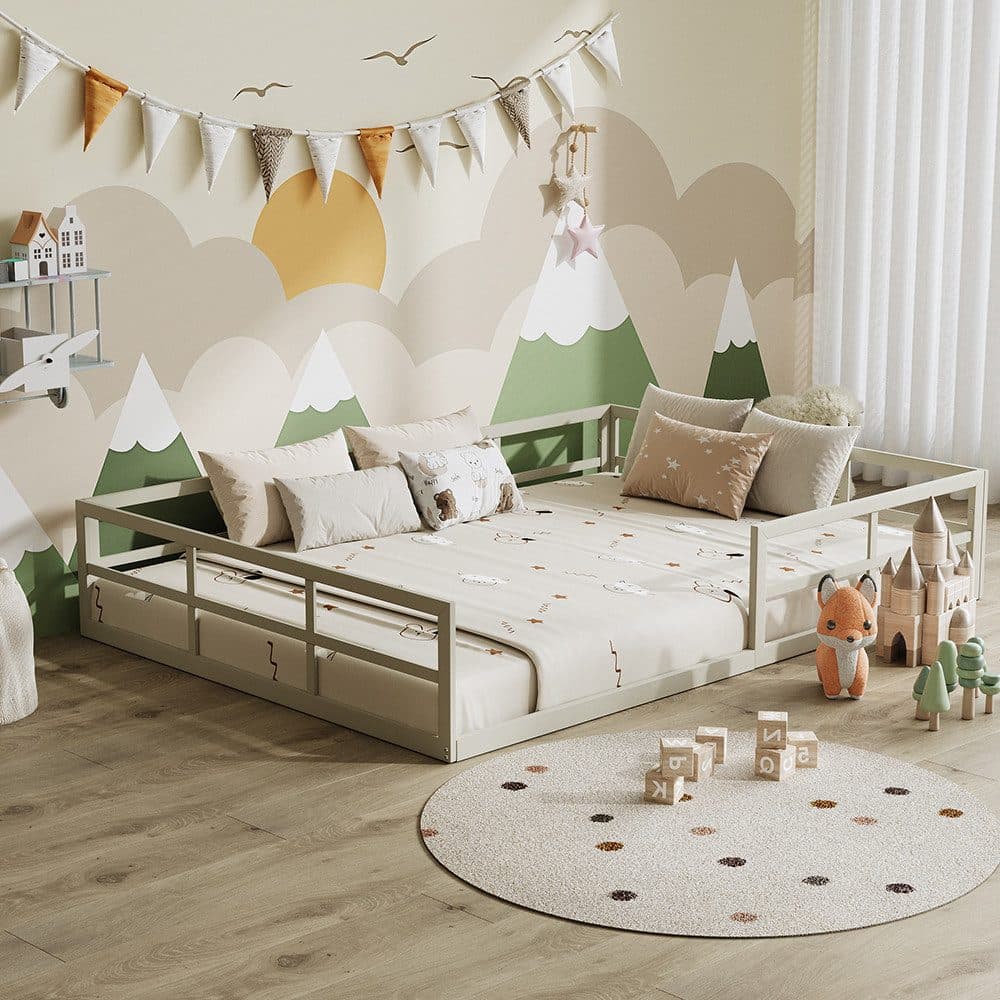 VitaliSpa® Kinderbett Minno Bodenbett Greige Montessori - Bild 2