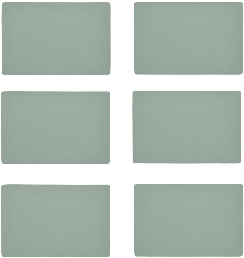 ZELLER PRESENT Platzset Set 6-tlg. Mint Metallic Kunstleder