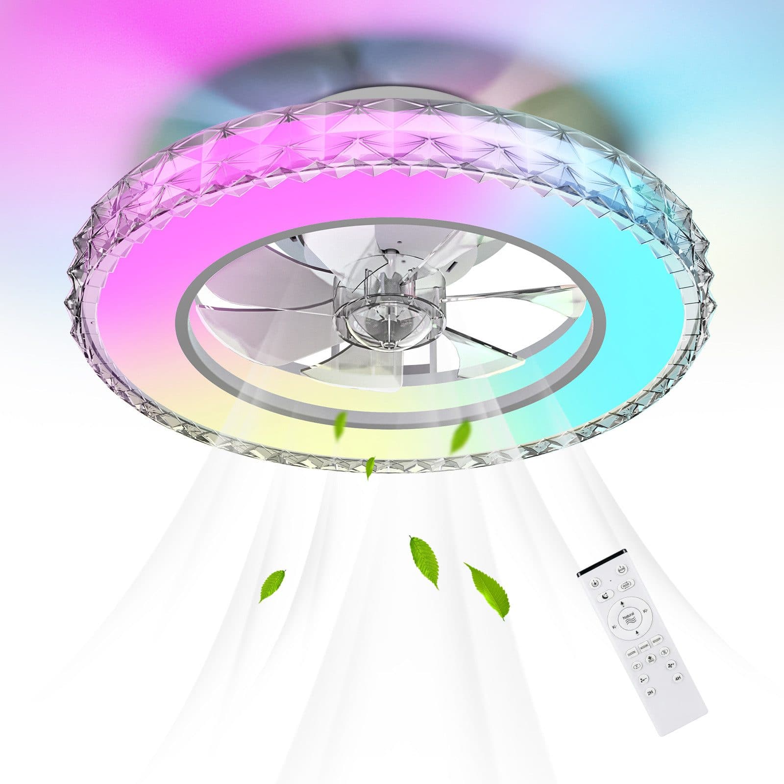 ATEROLL Deckenventilator mit Beleuchtung LED 3CCT RGB dimmbar - Bild 2