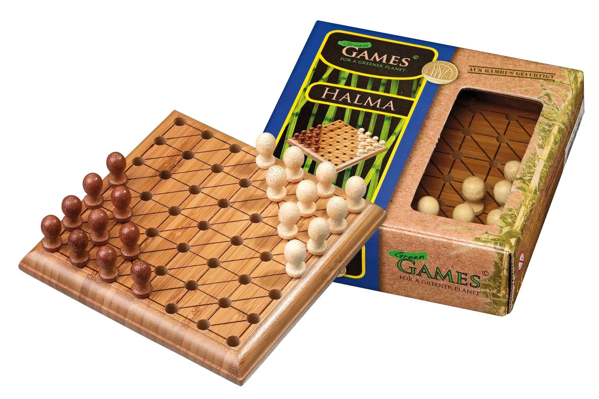 Philos Halma Mini Reisespiel Bambus Strategiespiel
