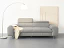 COTTA 3-Sitzer Chef Big-Sofa Schwarz Kunstleder Metallkufen Bild 2