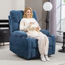 HOMCOM Relaxsessel Fernsehsessel mit Liegefunktion, Schaukelfunktion, Dunkelblau Bild 2
