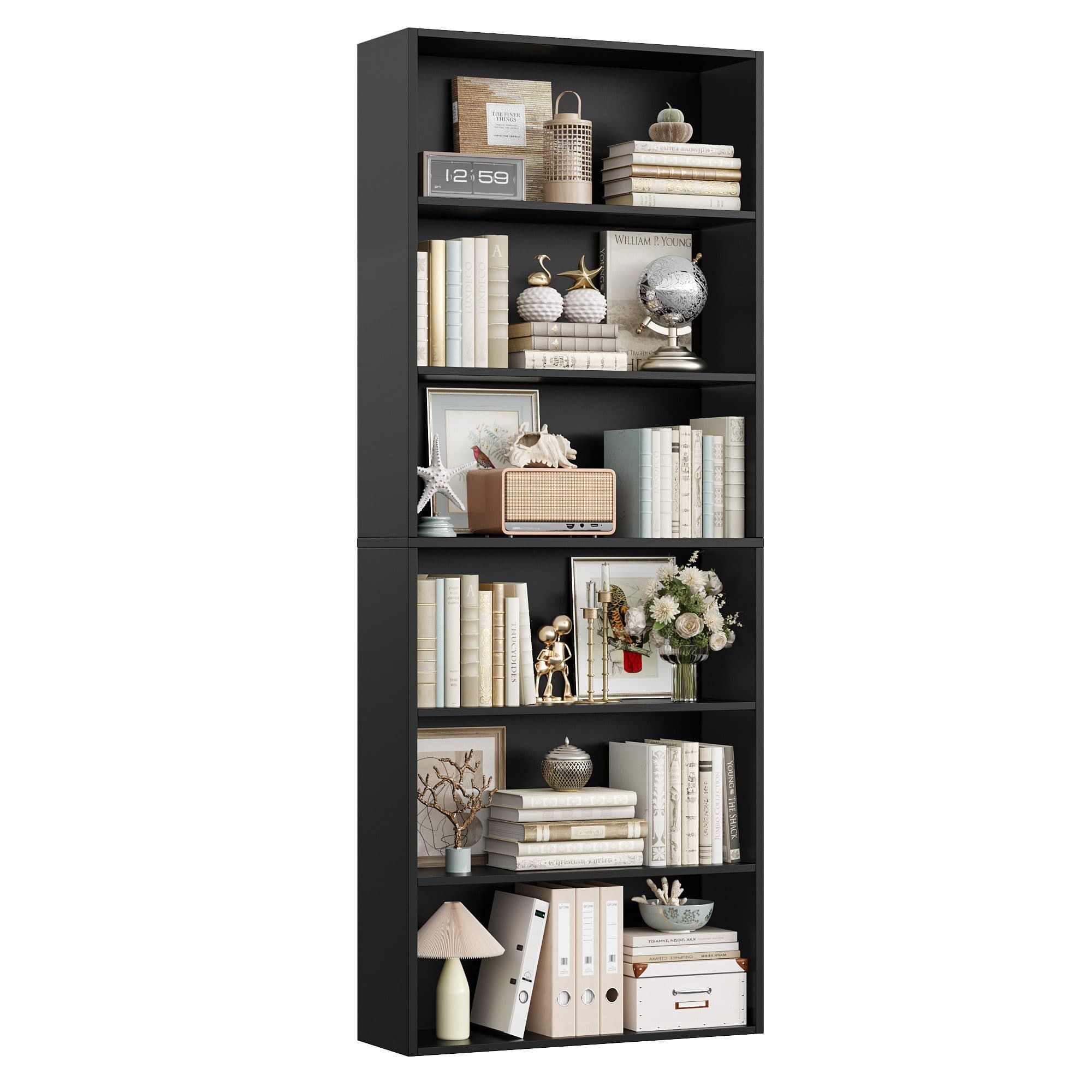 Homfa Bücherregal 180cm Standregal Büroregal Raumteiler mit 6 Fächern - Bild 2