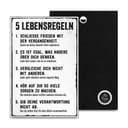 ARTFAVES Holzbild Holzschild mit Spruch - 5 Lebensregeln Bild 2