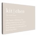 OneMillionCanvasses® Leinwandbild Zitat Küche Definition Beige Weiß Bild 2