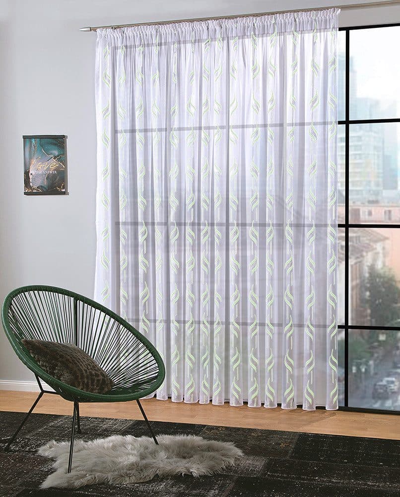 DecoHome24 Gardine Gloriosa Weiß Halbtransparent - Bild 2
