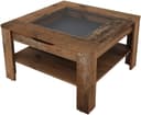 byLIVING Couchtisch RALPH mit Schubkasten und Glaseinsatz Old Wood/Anthrazit Bild 2