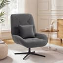 HOMCOM Relaxsessel gepolstert Sessel Loungesessel 1-St. Polsterstuhl Dunkelgrau Bild 2