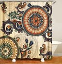 M&W DAS DESIGN Duschvorhang 180x200 Anti-Schimmel Waschbar Mandala-Muster Bild 2
