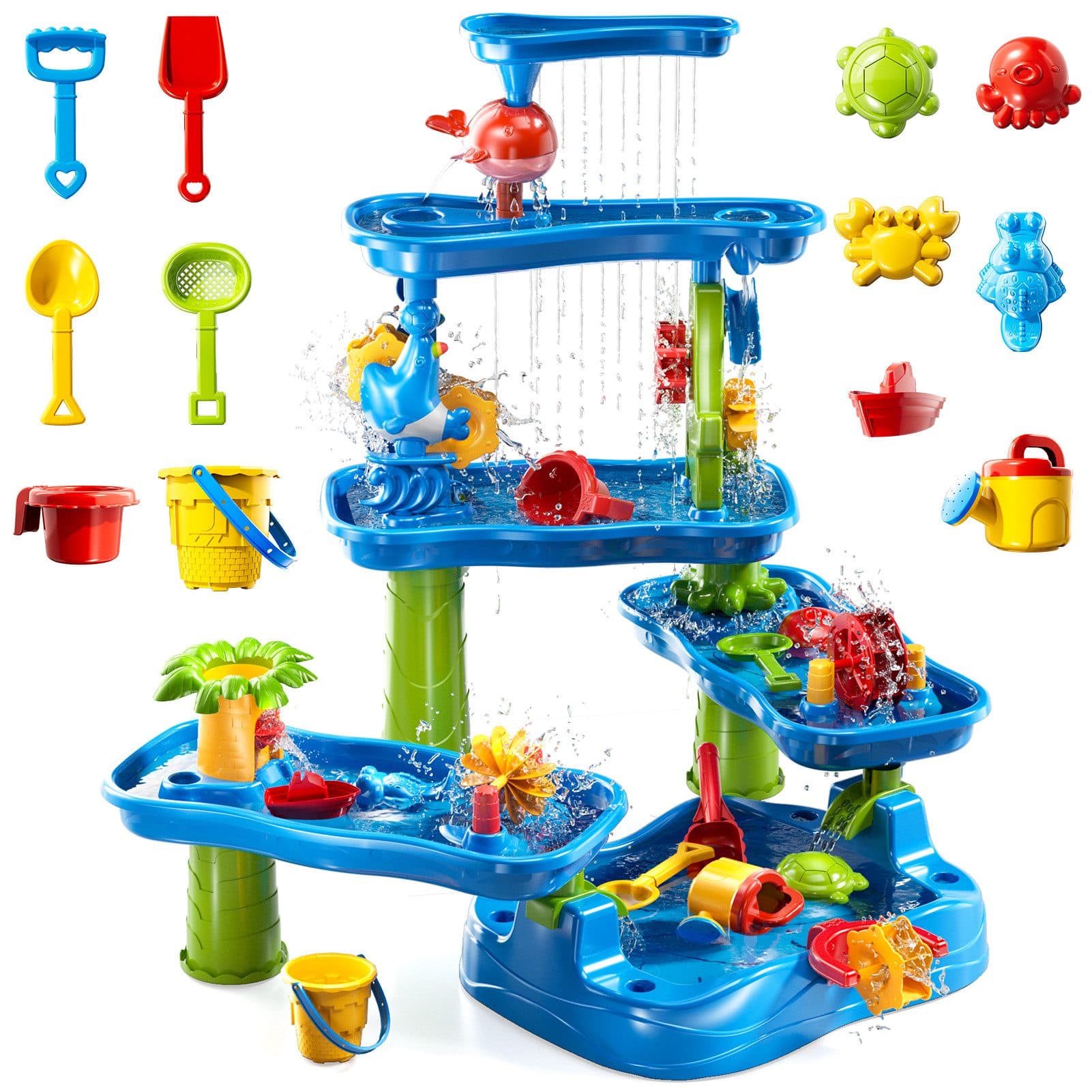 TEMI Spieltisch Wassertisch Blau Sand- und Wassertischspielzeug - Bild 2