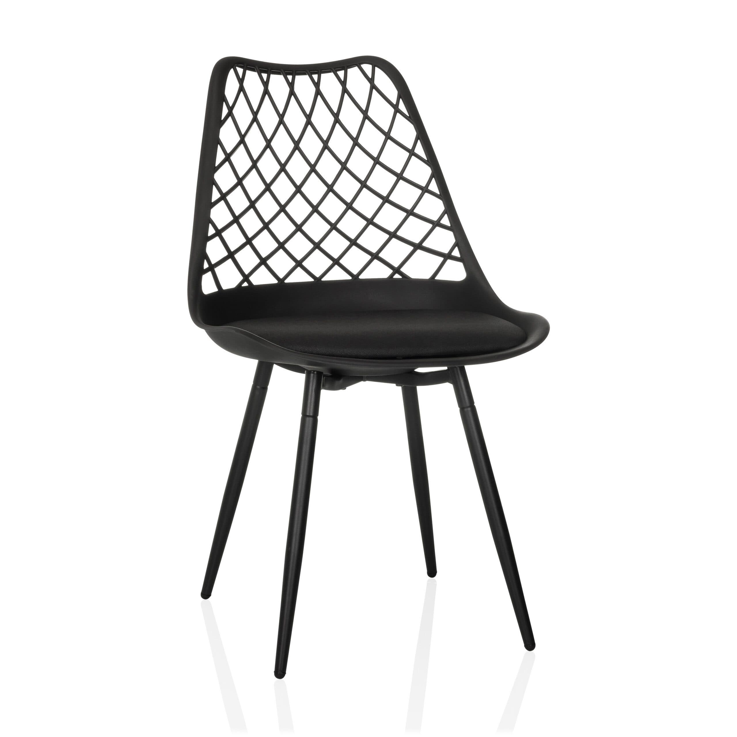 hjh LIVING Gartenstuhl BEGIO S Schwarz Kunststoff ohne Armlehnen Skandi-Stil - Bild 2