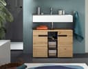 Waschbeckenunterschrank Canu Eiche/Grau Bild 2
