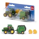 SIKU John Deere Traktor mit Ballenpresse Grün Spielzeugauto Bild 2
