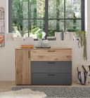 Schlafkontor Kombikommode Daria 3 Schubladen Rillenoptik Beige Grau Bild 2