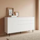 LeGer Home Sideboard Essentials Weiß mit Metallfüßen Bild 2