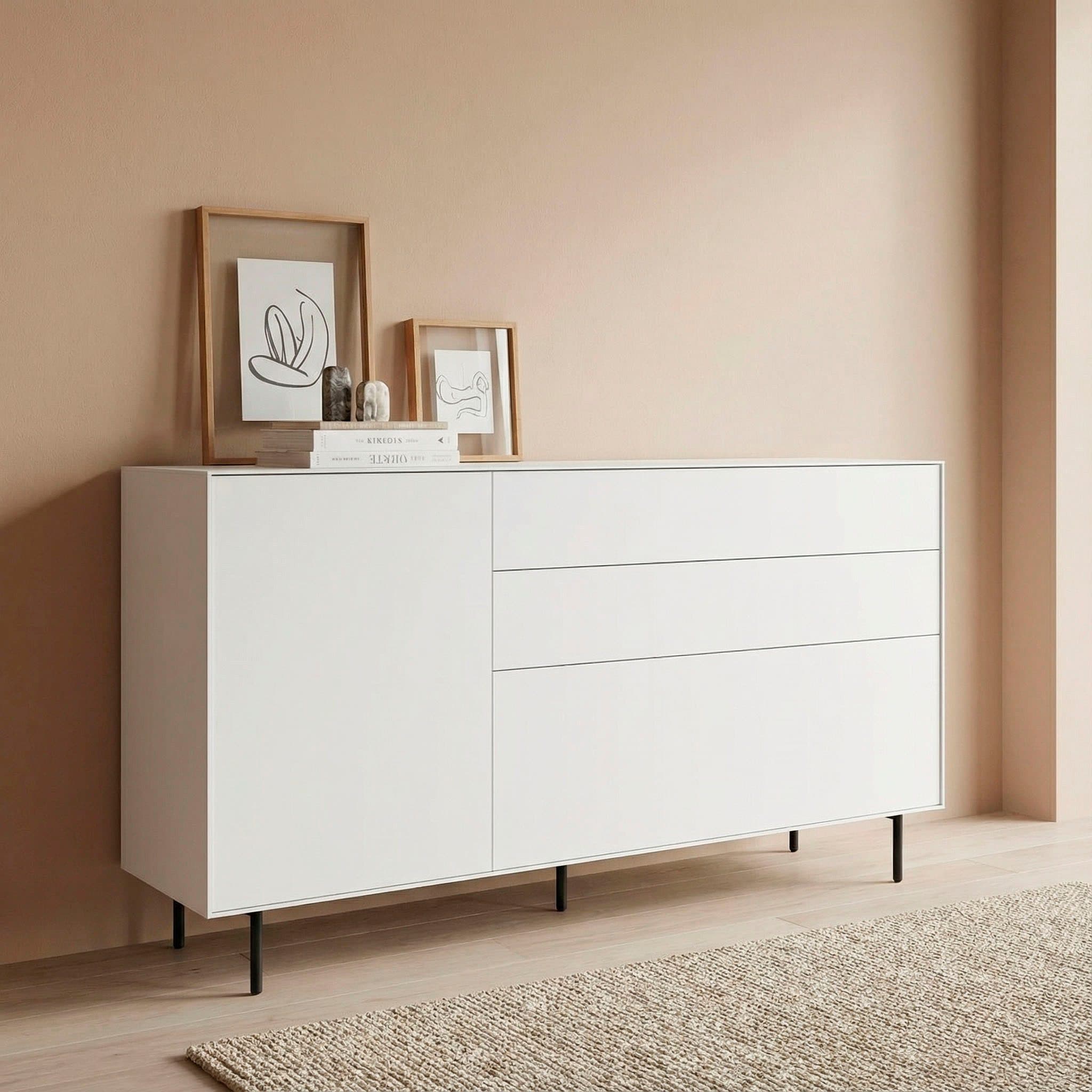 LeGer Home Sideboard Essentials Weiß mit Metallfüßen - Bild 2