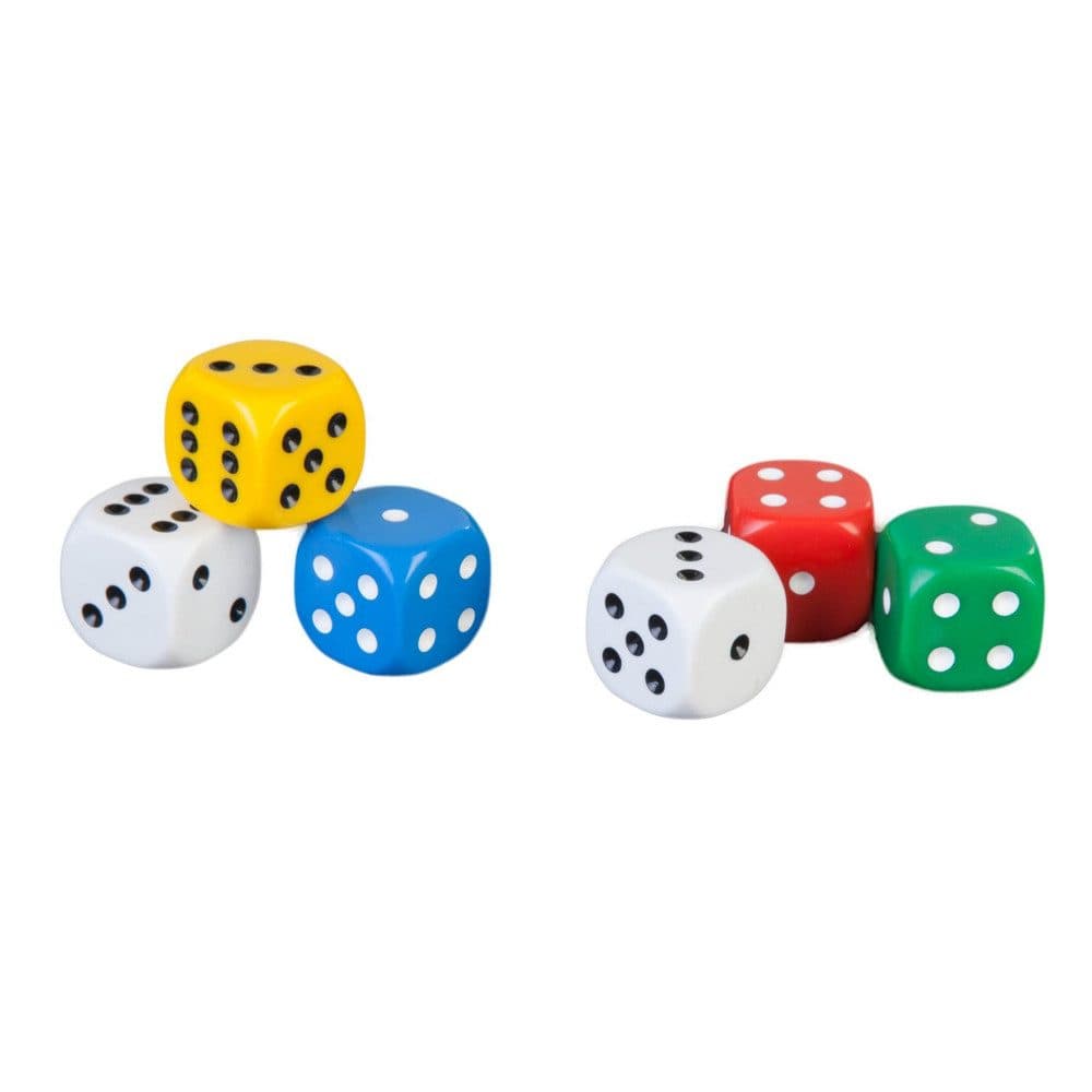 Besttoy 6er Set Würfel Bunt - Spielwürfel Ersatz für Würfelspiele