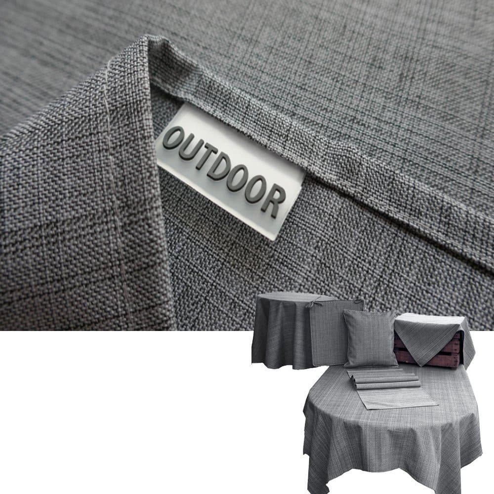 Tischdecke SAISON Outdoor Grau Rund 145 cm