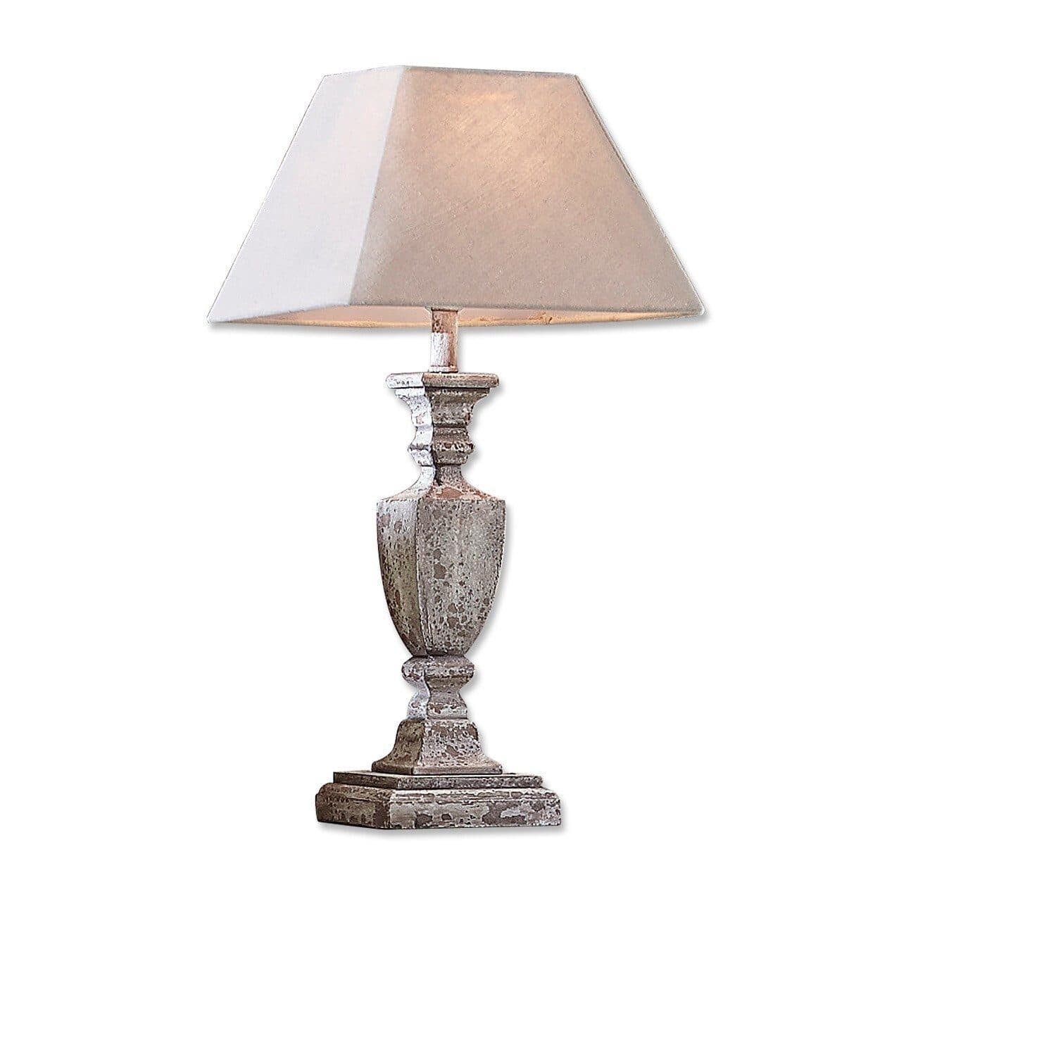 Mirabeau Tischleuchte Tischlampe Gorham Weiß/Antikgrau - Bild 2