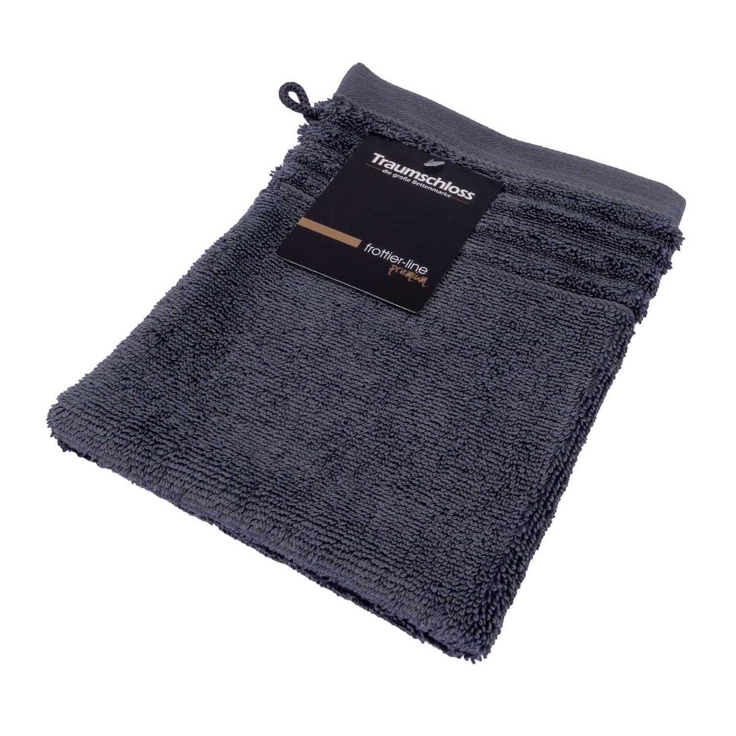 Traumschloss Waschlappen Premium-Line Grau 600g/m² Baumwolle - Bild 2