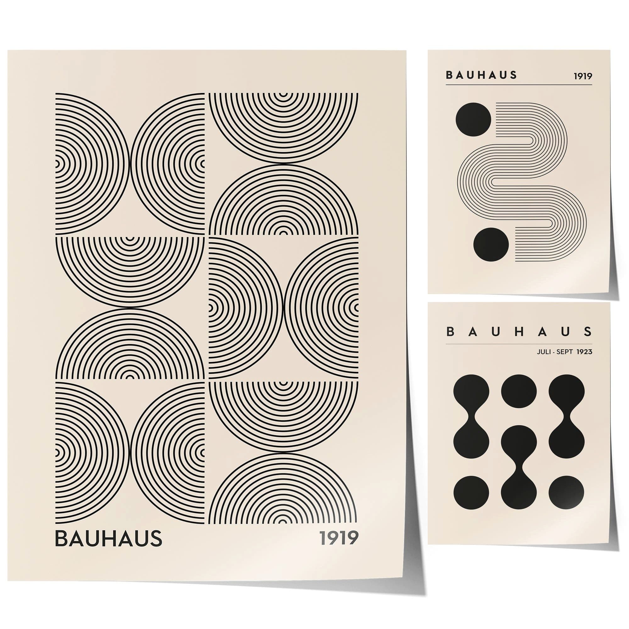 JUSTGOODMOOD Poster Premium Bauhaus Ausstellung Minimalistisch - Bild 2
