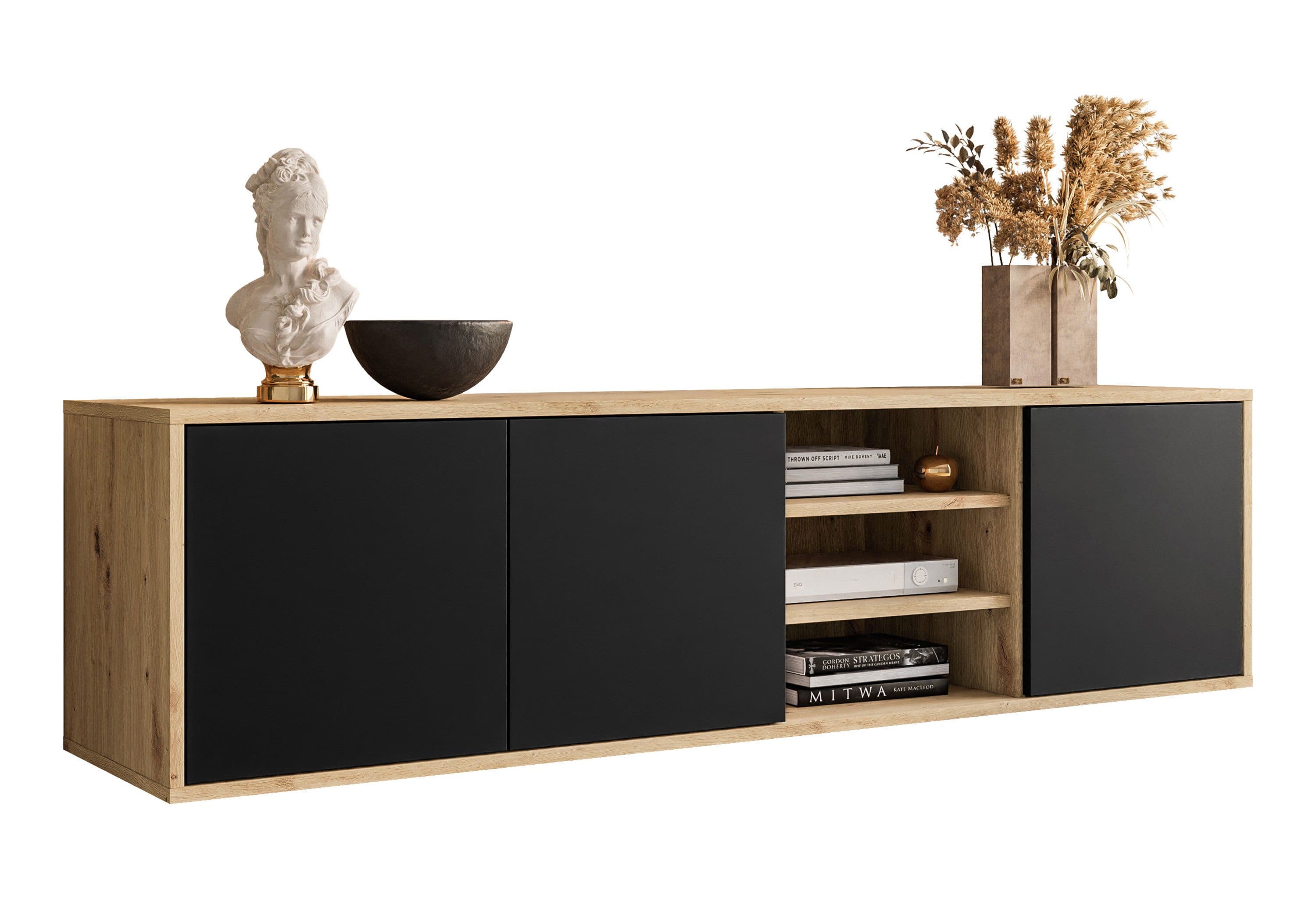 Lookway TV-Schrank SANAYI LOFT Artisan Eiche/Schwarz - Bild 2