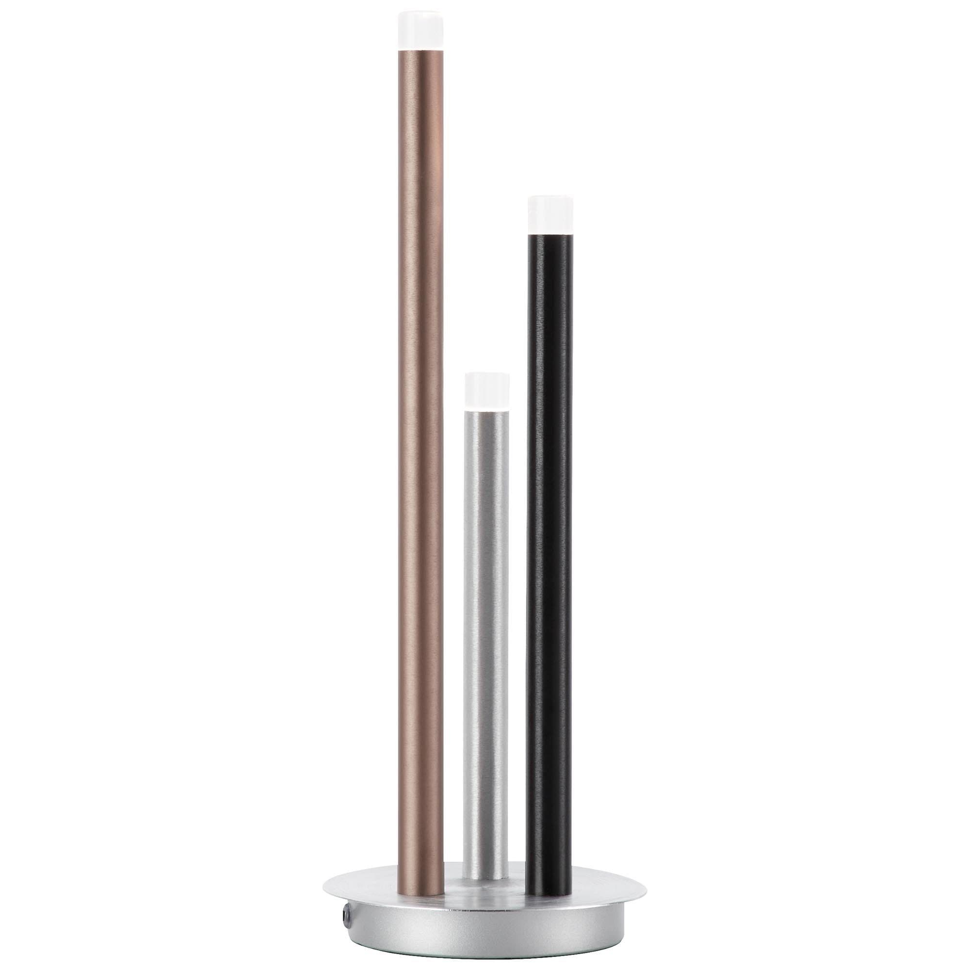 Brilliant Cembalo LED Tischleuchte 3-flg Schwarz/Braun Dimmbar - Bild 2