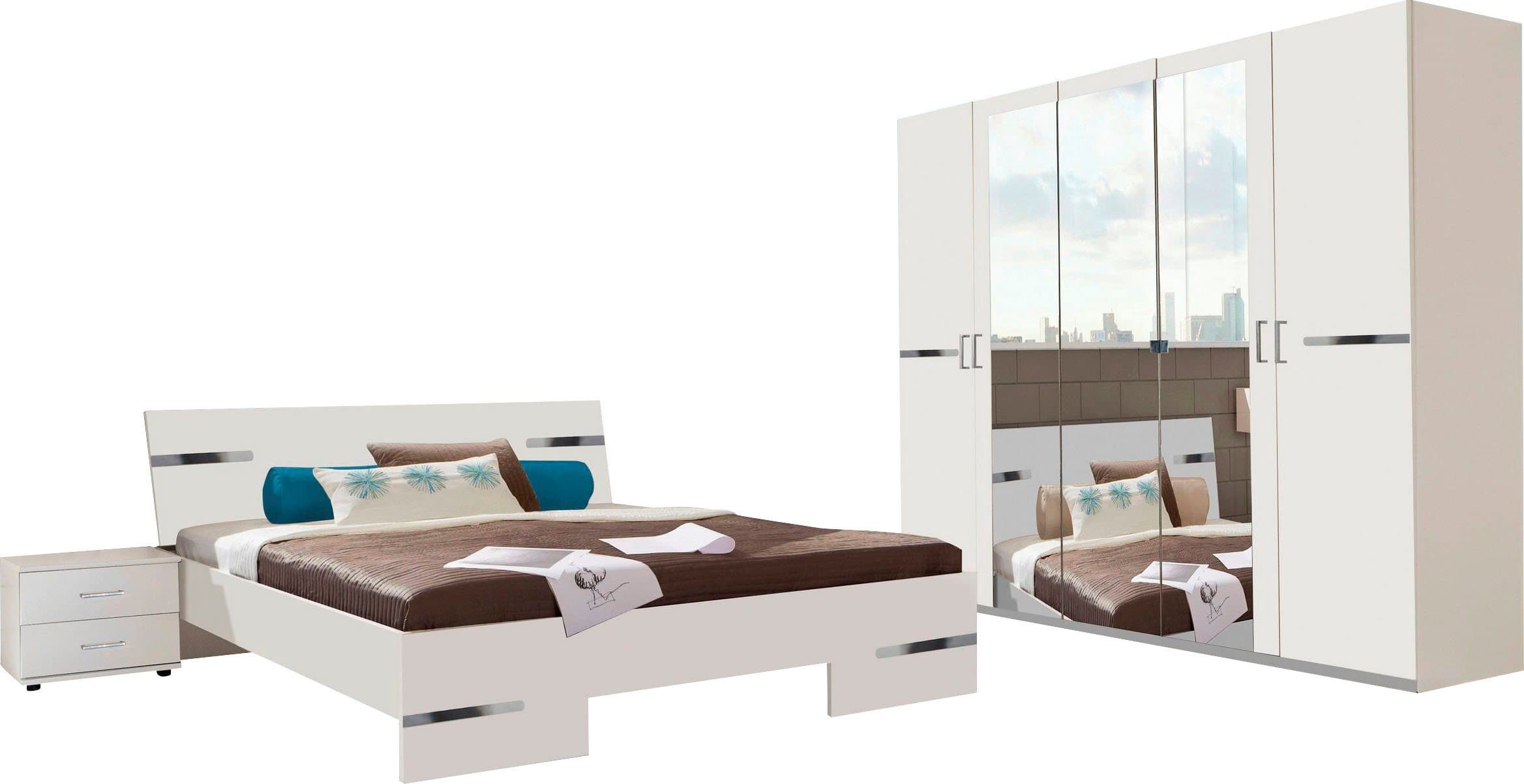 Wimex Schlafzimmer-Set Anna 4-tlg. Weiß mit Chrom - Bild 2
