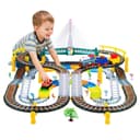 kinderplay Spielzeug-Zug Elektrische Eisenbahn mit Rennbahn – 2-in-1 Set Bild 2